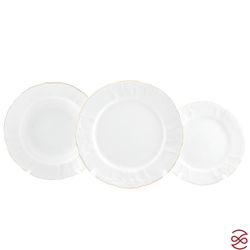 Набор тарелок Bernadotte Белый узор 18 предметов