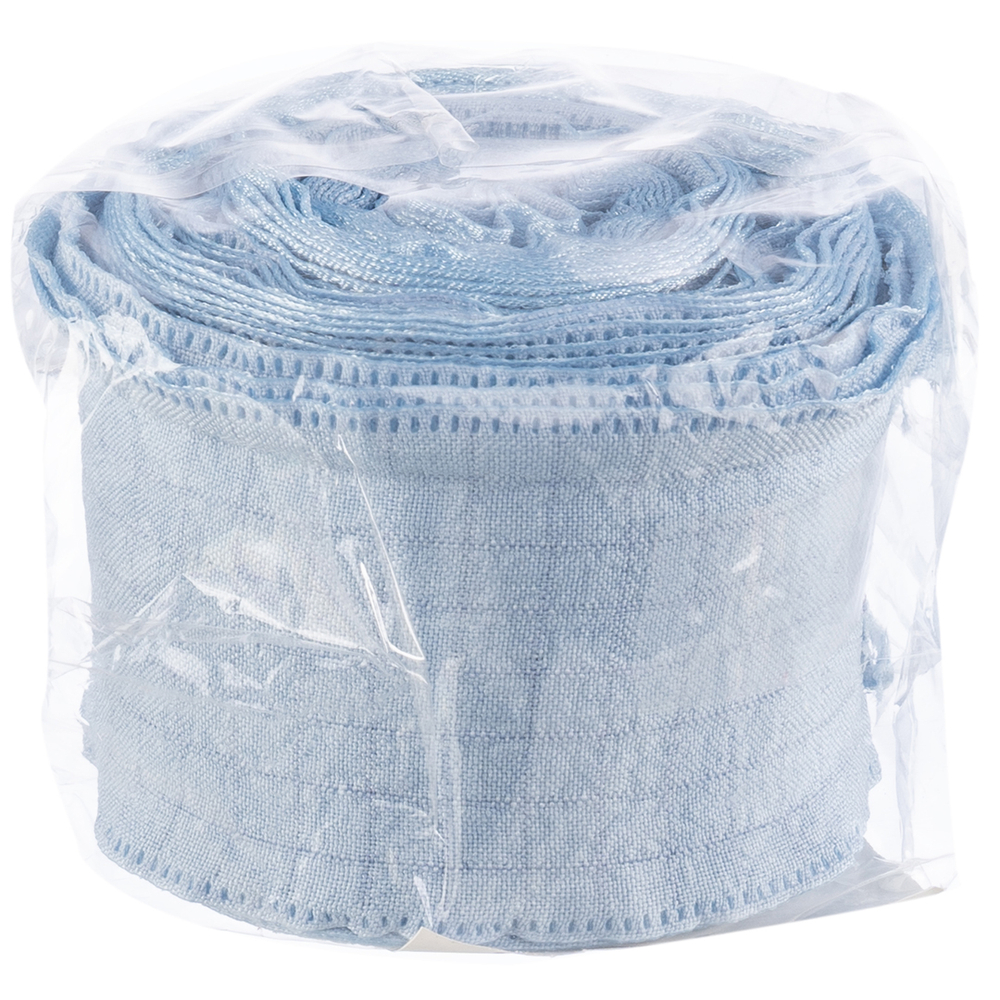 Лента тканевая (4 см*9,14 м) Нежная волна, Голубой, 1 шт.