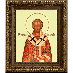 Герман Константинопольский святитель. Икона  на холсте.