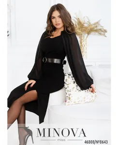 Платье 8643-черный Minova