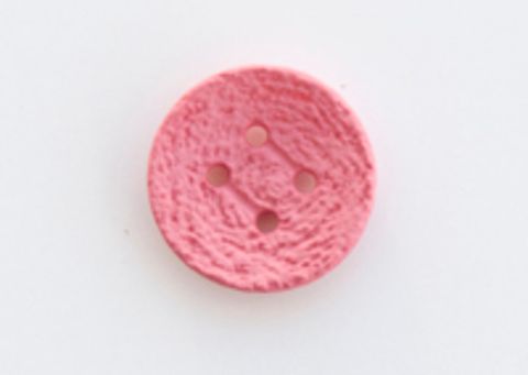 Пуговица пластиковая, круглая, с эффектом сахарной корочки, розовая, 20 мм