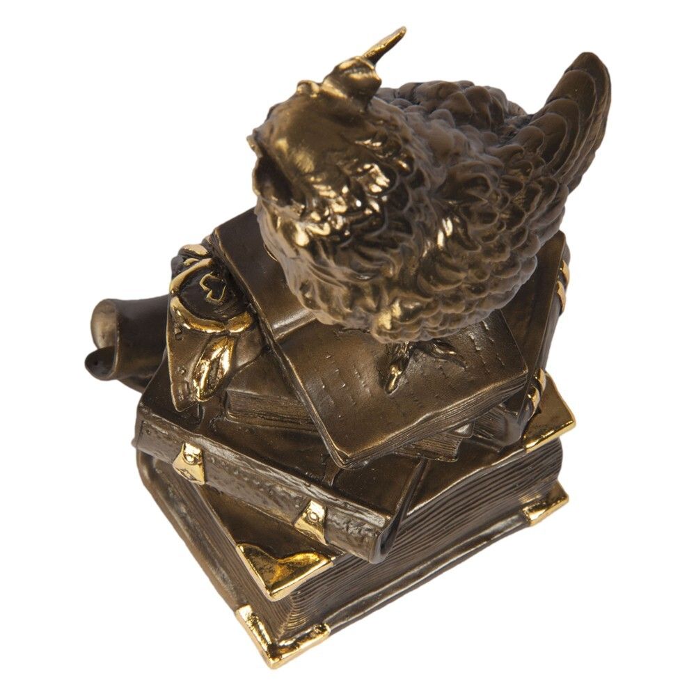 Часы настольные Ученый филин Бронза