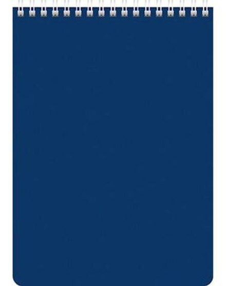 Блокнот А5 60л гребень "Однотонный. Синий" клетка