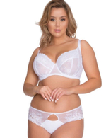 Женские трусики-слипы с треугольным вырезом (Размер: L) (Цвет: белый)