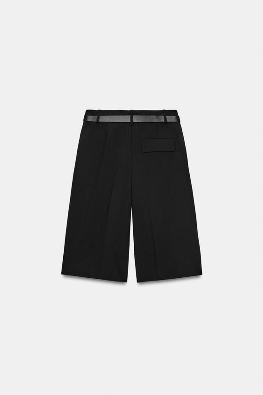 ZARA ДЛИННЫЕ БЕРМУДЫ С РЕМНЕМ, ЧЕРНЫЙ