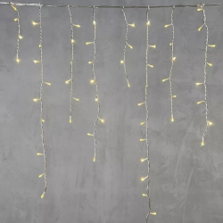 Светодиодная бахрома 5*0,9 м., 348 шампань LED, силиконовый прозрачный провод, Beauty Led (ECC348-10-2CH)