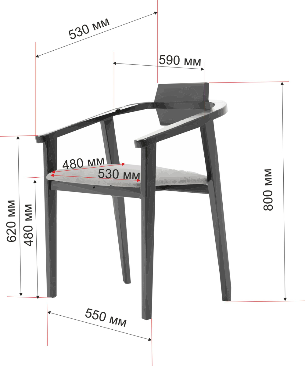Стул-кресло Zip-mebel Челси ПМ чёрный/синий