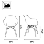 Кресло с обивкой Papatya Opal Wox KD, натуральный