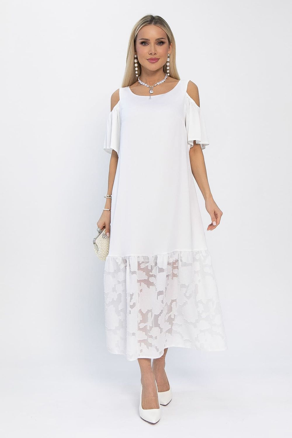 Платье Разбивая сердца (белое) П13350-7М LT Collection