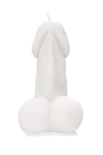 Белая свеча в форме пениса - 47 гр.