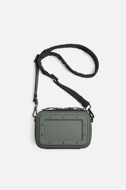 ZARA СУМКА-КОРОБОЧКА, ЗЕЛЕНЫЙ ХАКИ