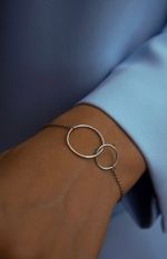 Браслет Бесконечность с двумя кольцами