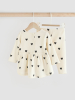 Лонгслив и легинсы в комплекте для малышей Next E66-478, Молочный