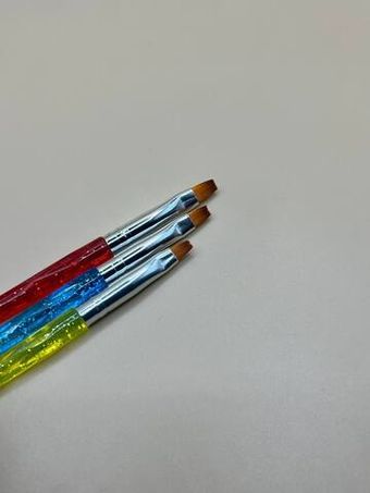 Кисти для геля язычок, Global Fashion, #4, #6, #8, 3 шт