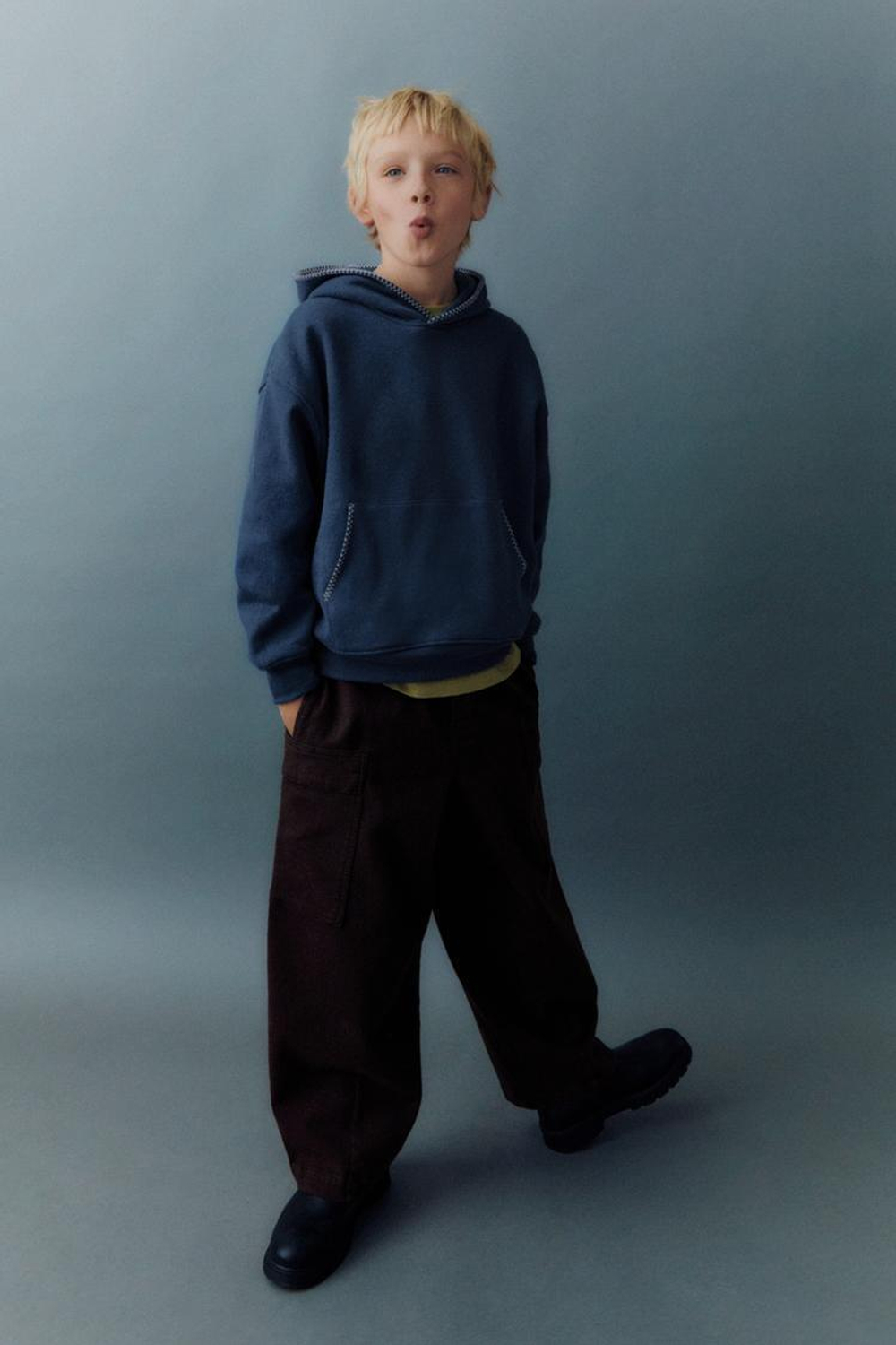 ZARA БРЮКИ BAGGY С КАРМАНАМИ, БАКЛАЖАННЫЙ