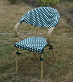 "Грас" плетеный стул из искусственного ротанга, цвет зеленый