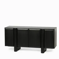 Комод Kode 160х70 см, черный, дуб, меламин