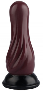 Коричневая анальная втулка с круглой головкой - 17,5 см. (Цвет: коричневый)