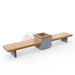 Лавка Rail Road 03 двойная с высоким вазоном