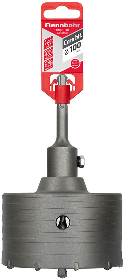 Коронка по бетону sds+ 100мм в сборе Rennbohr Corebit