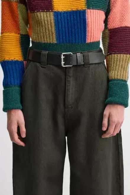 ZARA Х HARRY LAMBERT КОЖАНЫЙ РЕМЕНЬ, ЧЕРНЫЙ