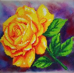 Золотая роза- алмазная картина