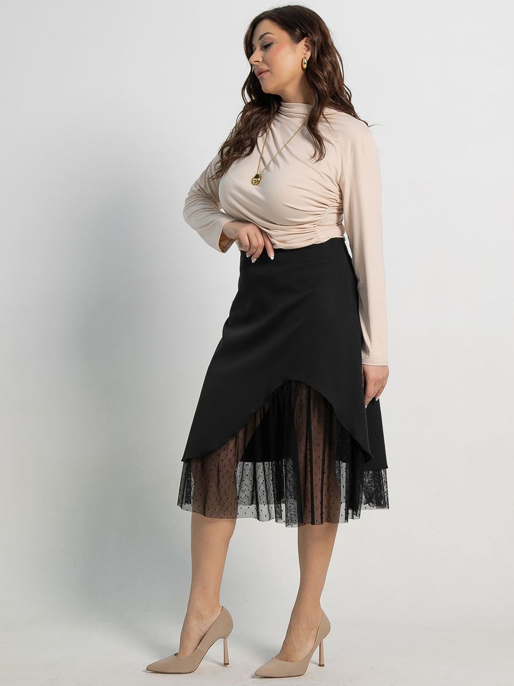 Юбка Виттория (черная) Ю15110-3М LT Collection