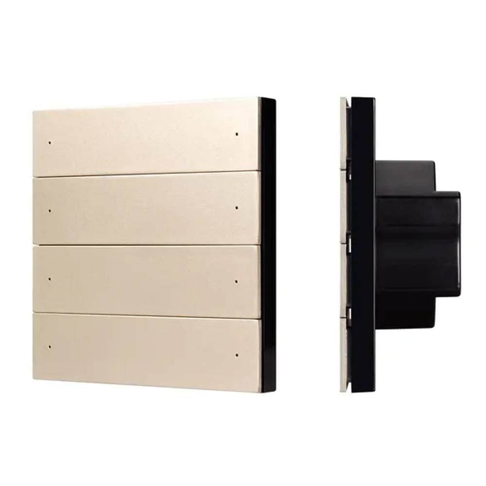 INTELLIGENT ARLIGHT Кнопочная панель SMART-DMX512-801-22-8G-8SC-DIM-IN Gold (230V, 2.4G) (IARL, IP20 Пластик, 5 лет) 039317
