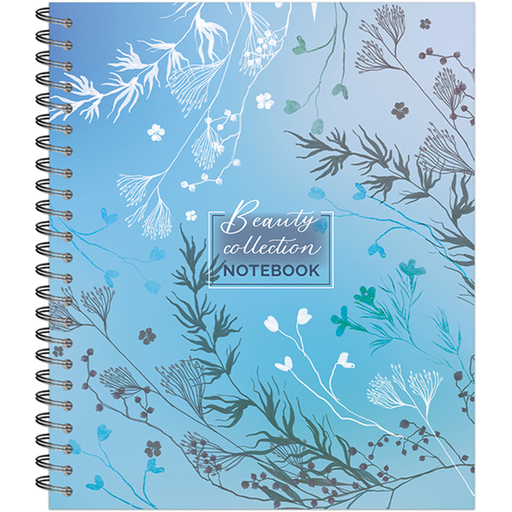 НОВИНКА! Тетрадь общая 96 листов на металлическом гребне "Нежные паттерны"