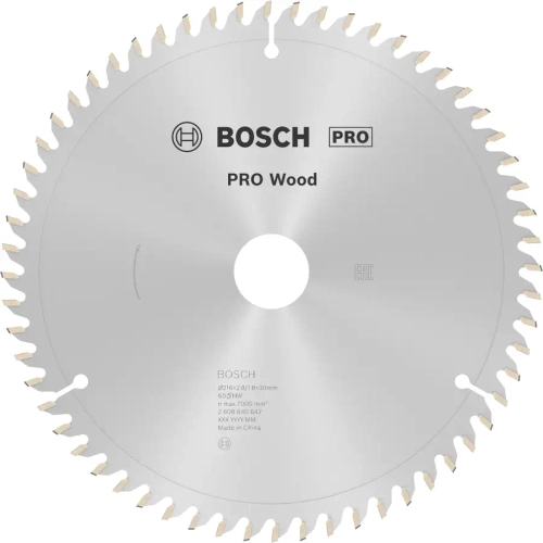 Пильный диск по дереву 216x2.8x30, 30 мм BOSCH 2608640642