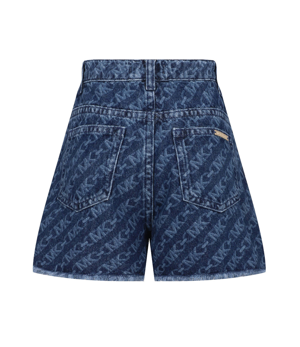 Джинсовые шорты Michael Kors KIDS - голубой(R30056)