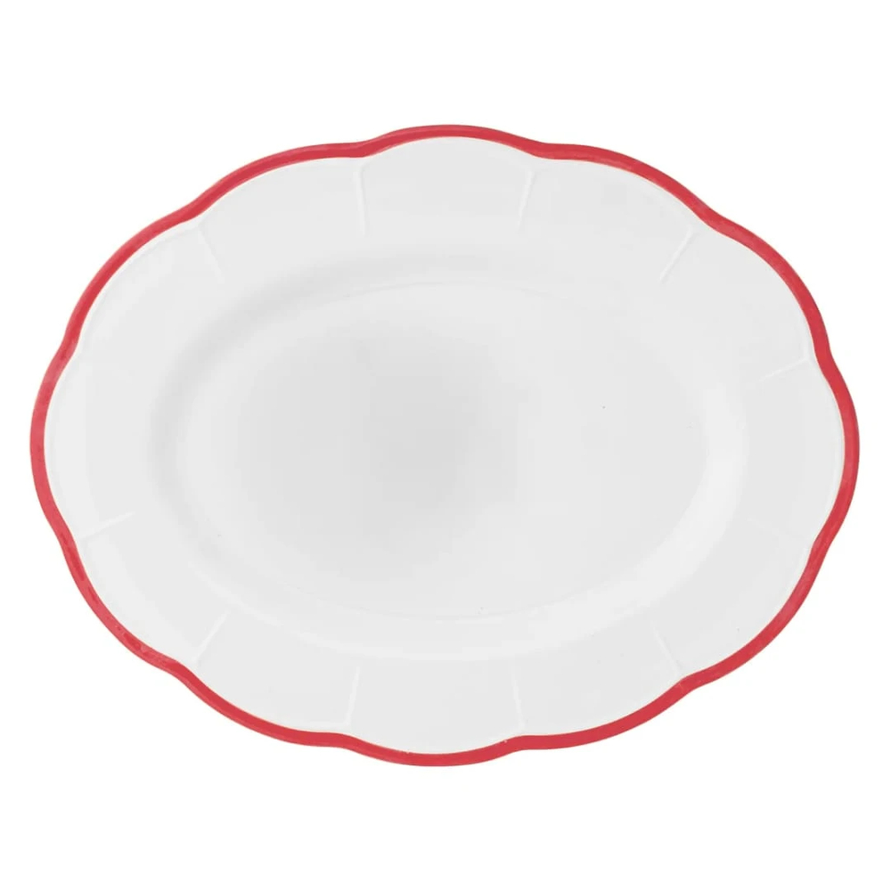 BITOSSI HOME Блюдо овальное Red Rim 36см