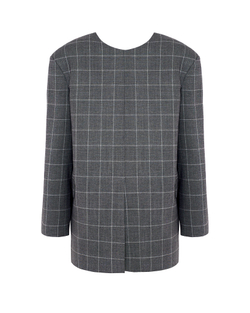 Блейзер из шерсти серый в клетку