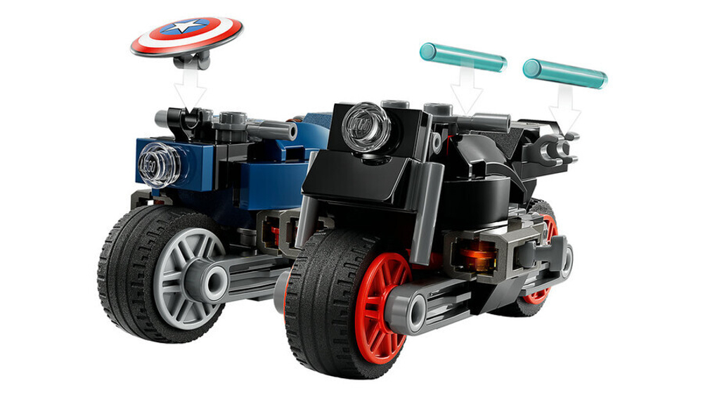 Конструктор LEGO Marvel 76260 Черная вдова и Капитан Америка на мотоциклах