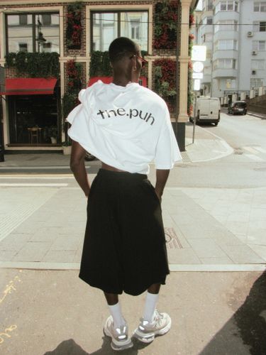 Черные хлопковые шорты NORMIE с перфорацией