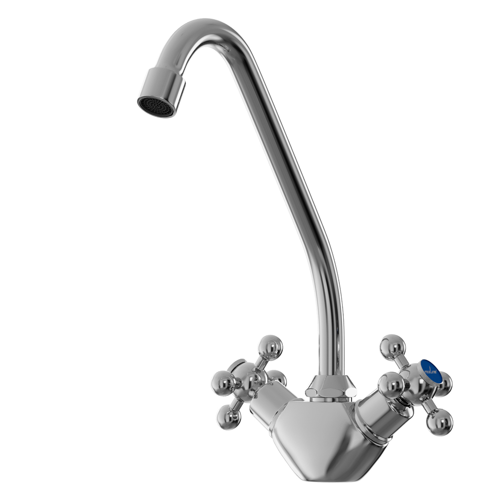 Смеситель для кухни 1/2 кер. MIXLINE ML07-032 высокий излив п/гайку (без подводки)