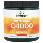 Swanson, 100% Pure C-1000, витамин C в порошке, 454 г (16 унций)