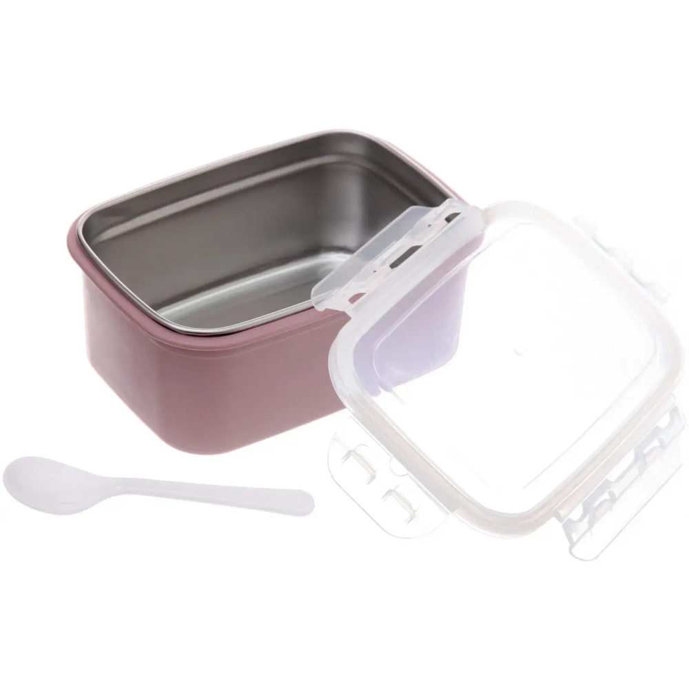 Ланч-бокс пластиковый «SEGRETO «18,5*13,5*8см пыльная роза