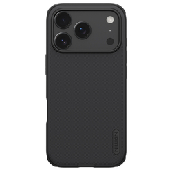 Противоударный чехол черного цвета от Nillkin для смартфона iPhone 17 Pro, серия Super Frosted Shield Pro