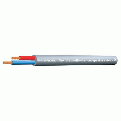 PROEL HPC610BK - Кабель, диам. 7,4мм (2 жилы х 1,5 мм2), в катушке 100 м