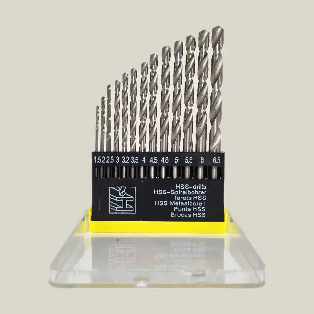 Набор кобальтовых сверл М35 (Р6М5К5) по металлу и дереву 13шт. 1-6.5 мм