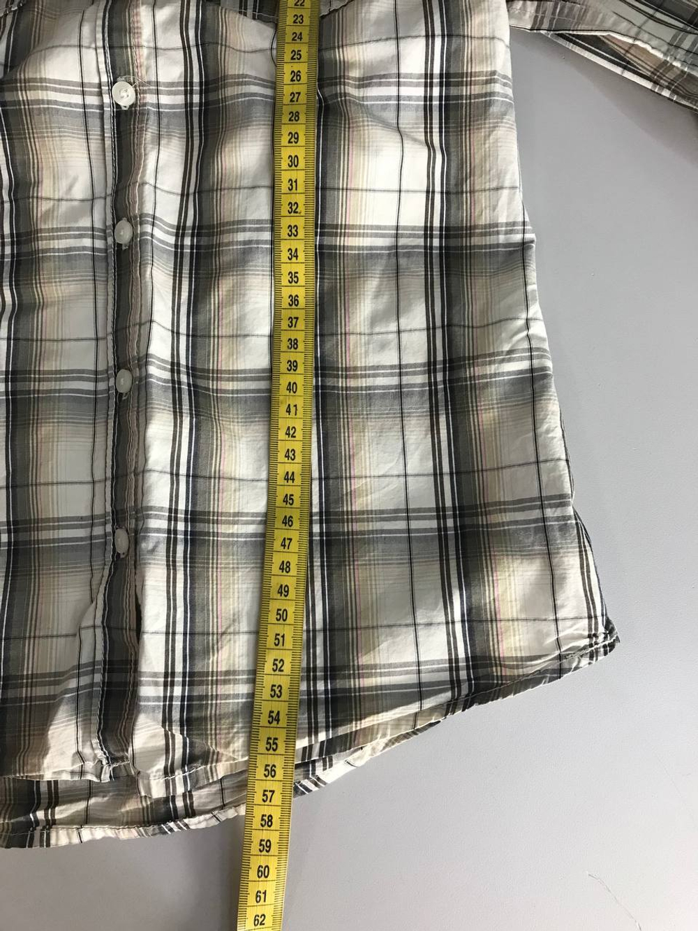 Рубашка H&M в клетку, маркировка 34, визуально на 40 размер