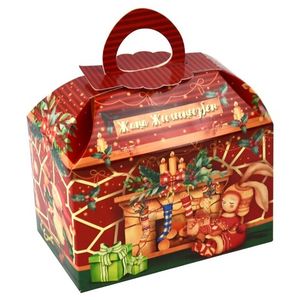 Бокс новогодний Казахстан 18*11*11,5 см Зайчики 1 шт 100 шт /уп