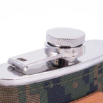 Фляжка "Следопыт" в оплетке из oxford camo pixel, 180 мл.