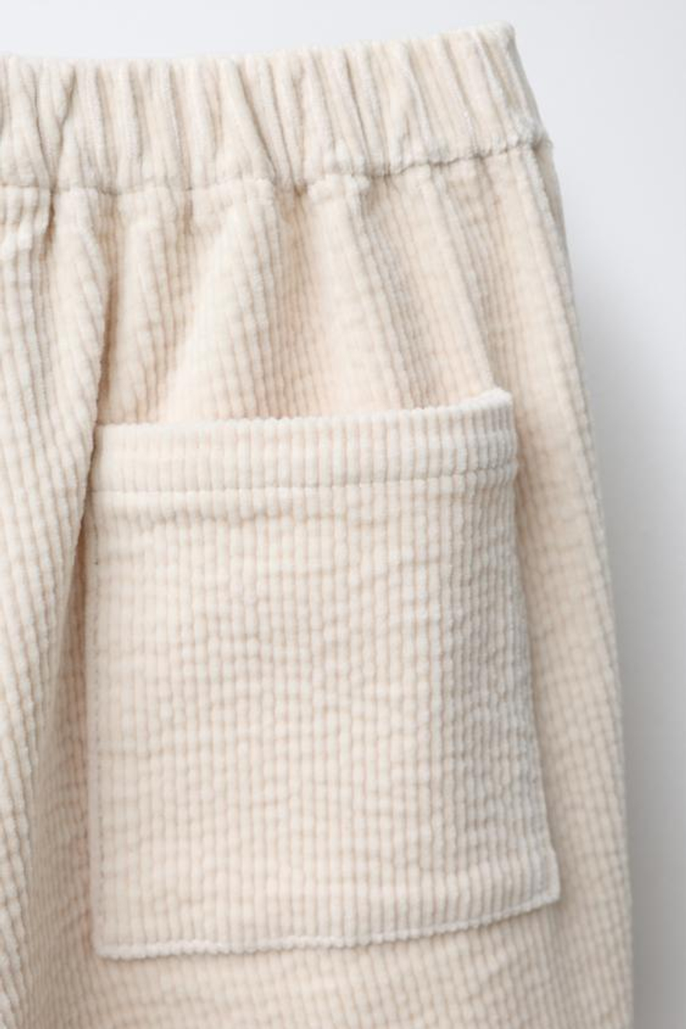 ZARA ВЕЛЬВЕТОВЫЕ БРЮКИ BAGGY, ЭКРЮ