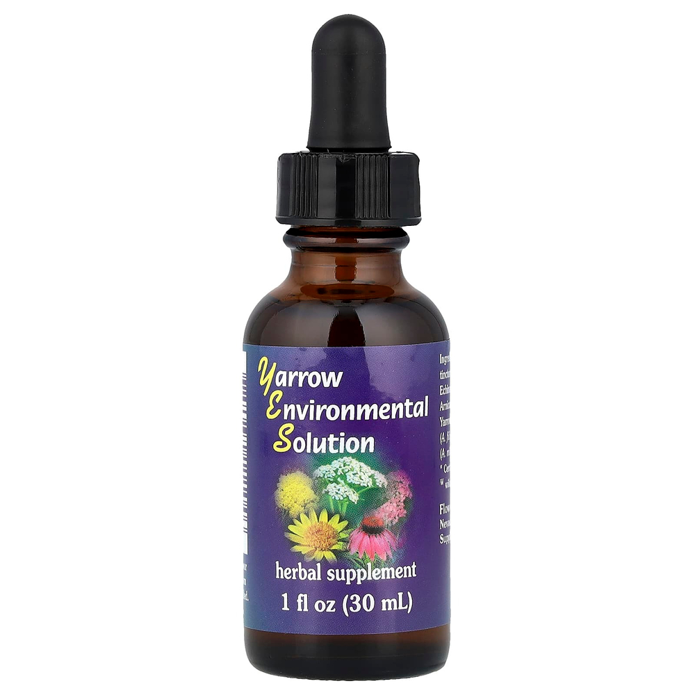 Flower Essence Services, Yarrow Environmental Solution, травяная настойка с тысячелистником, 30 мл (1 жидк. унция)