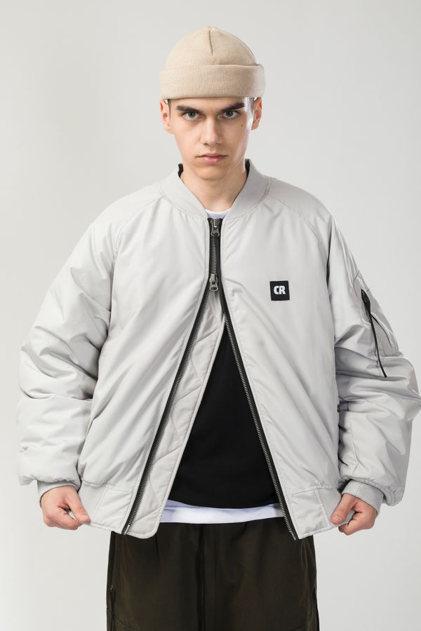 Бомбер Зимний Bomber Wide Пепельно-Светлая - фото 6