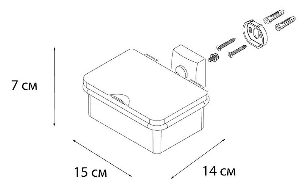 "KVADRO" Держатель ватных дисков FX-61318 (к/к 10)