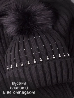 Шапка для девочки зимняя вязаная и шарф