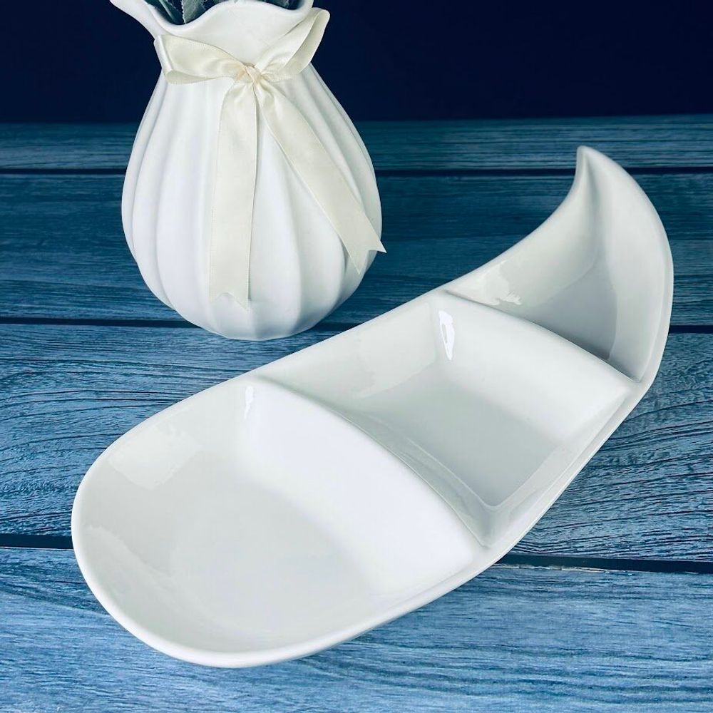 Lenardi 118-065 Менажница 41х17х4см BIANCO в под.уп.(х8)Фарфор